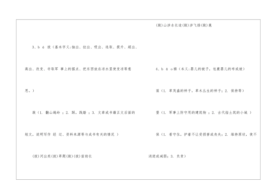 初中语文17组“一写就错”的字音字形题-全是必考内容!汉字_第3页