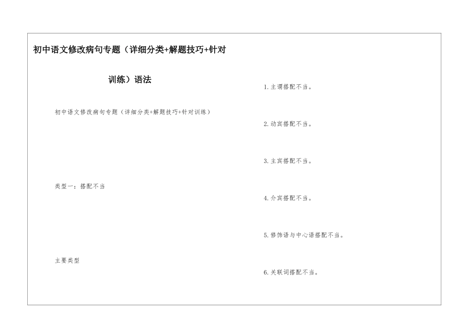 初中语文修改病句专题语法_第1页