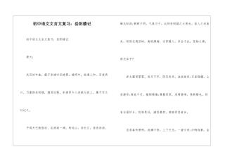 初中语文文言文复习：岳阳楼记-