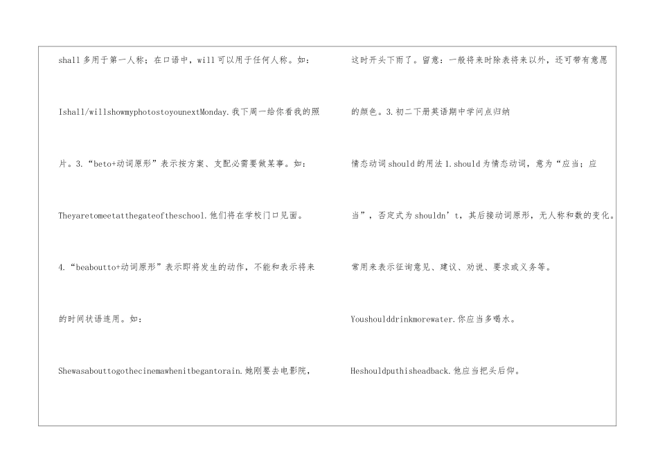 初二下册英语期中知识点归纳_第3页