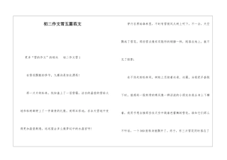 初二作文雪五篇范文