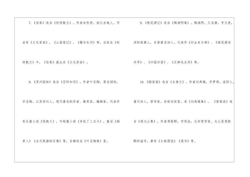 初二语文上册文学常识的基础知识点-初中语文基础知识总结-初中语文基础知识大全_第3页