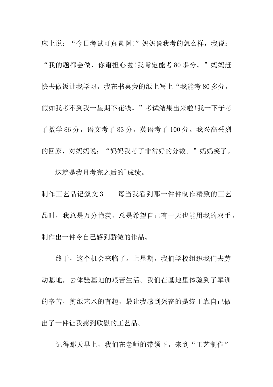 制作工艺品记叙文3篇_第2页