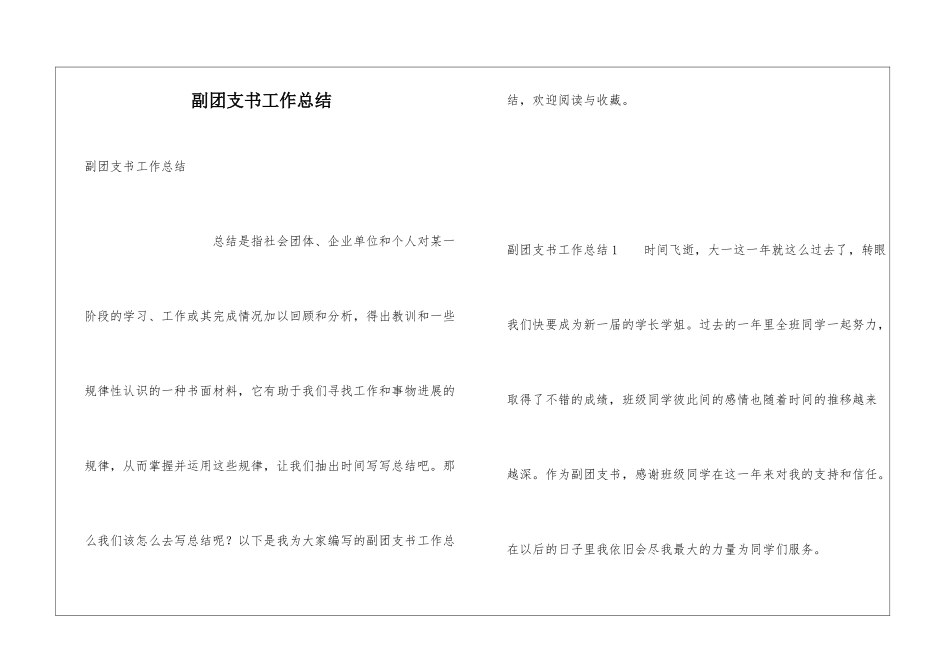副团支书工作总结_第1页