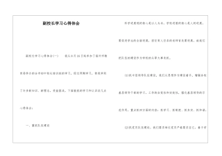 副校长学习心得体会
