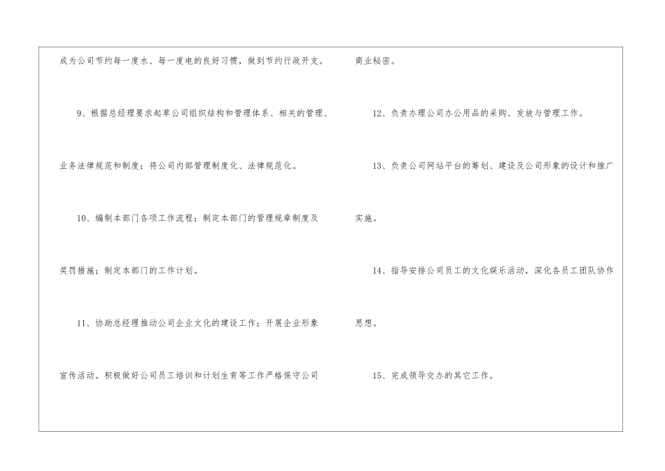 办公室主任岗位职责_第3页