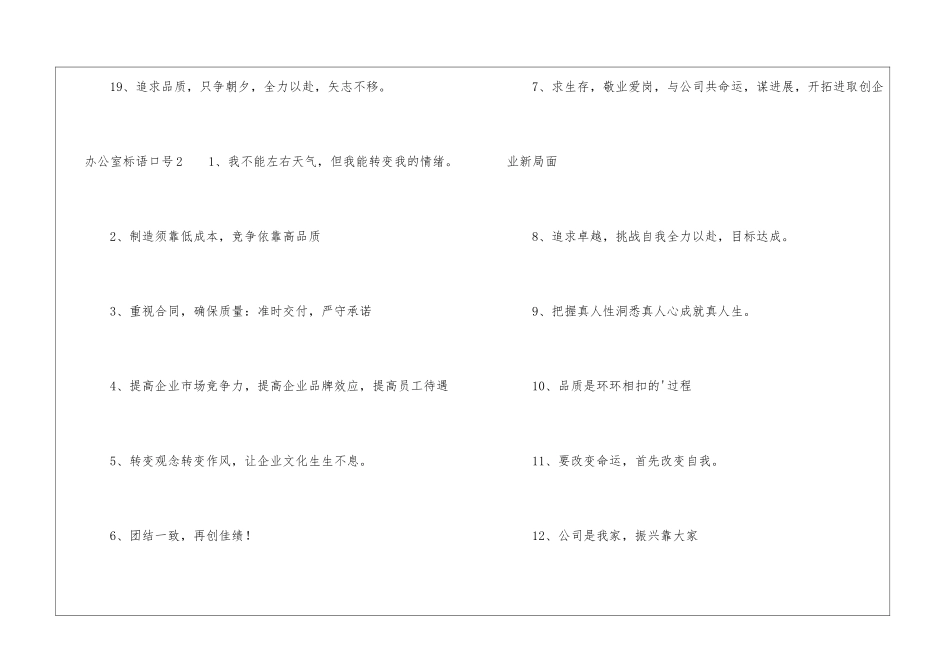 办公室标语口号_第3页