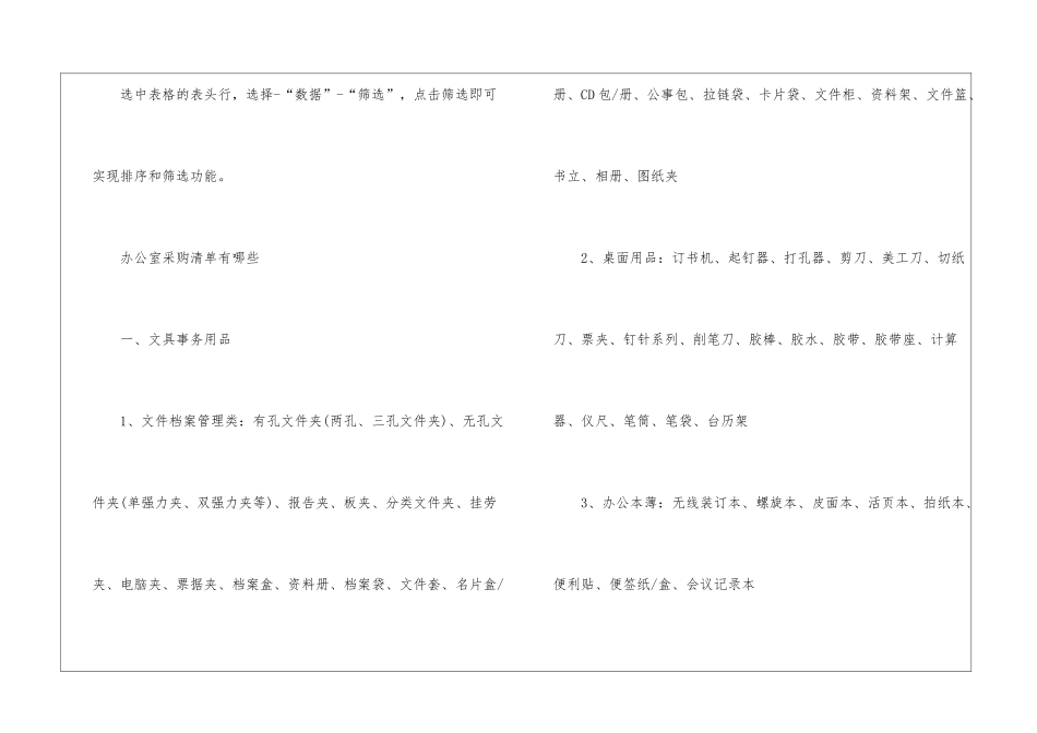 办公室采购清单表格_第3页