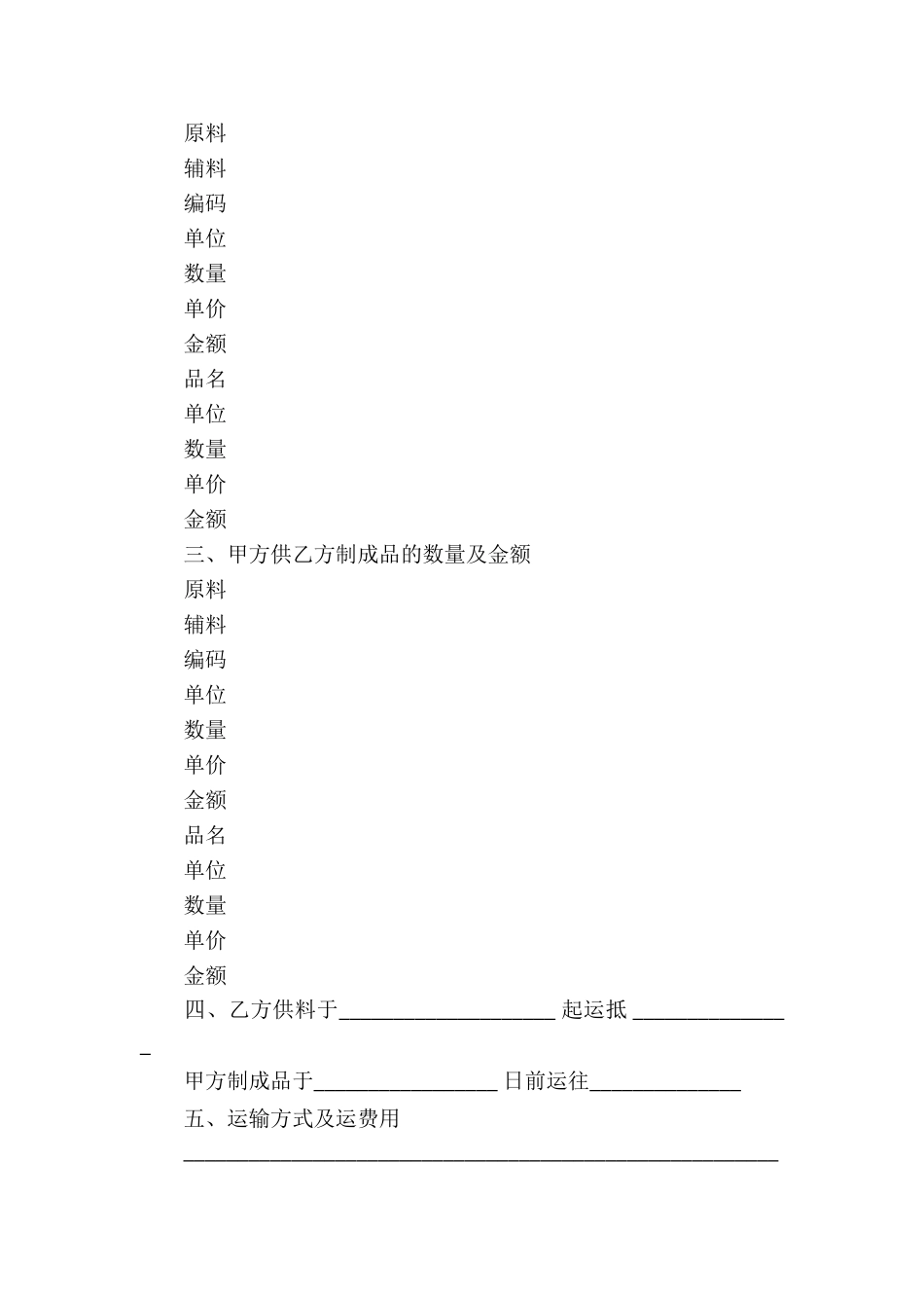加工贸易合同模板集合8篇_第3页