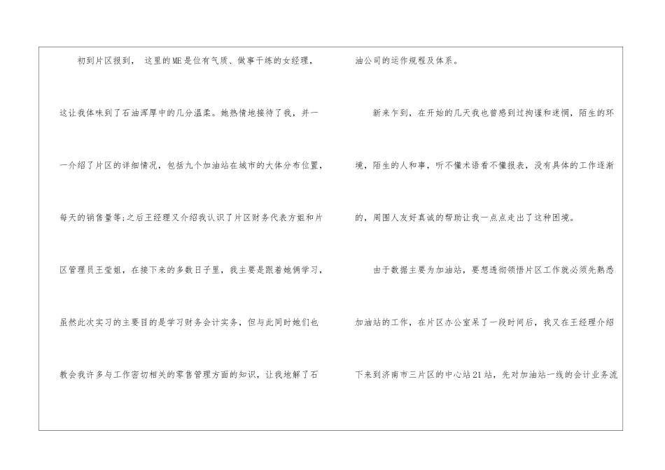 加油站出纳顶岗实习总结-出纳工作总结_第2页