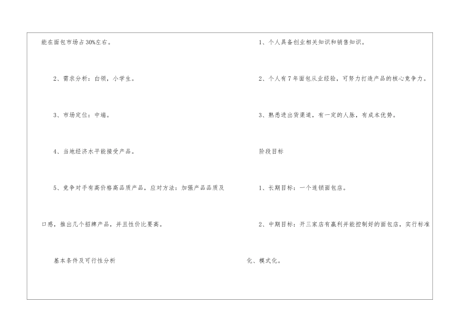 加盟面包店创业策划书_第2页