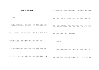 动物与人的故事-