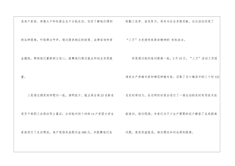 劳动就业管理局三万活动总结_第2页
