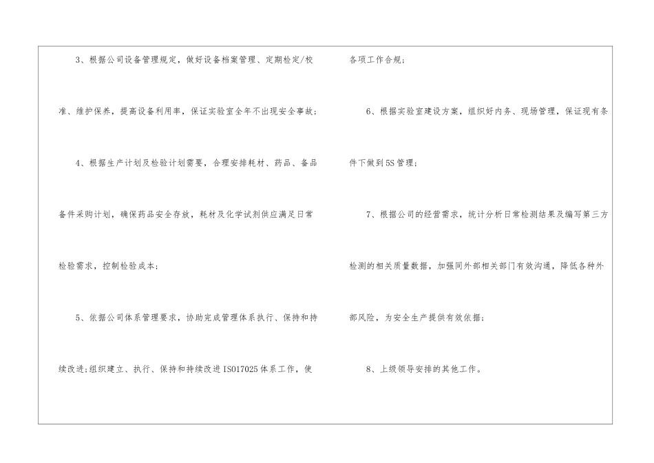 化验室最新岗位职责5篇_第2页