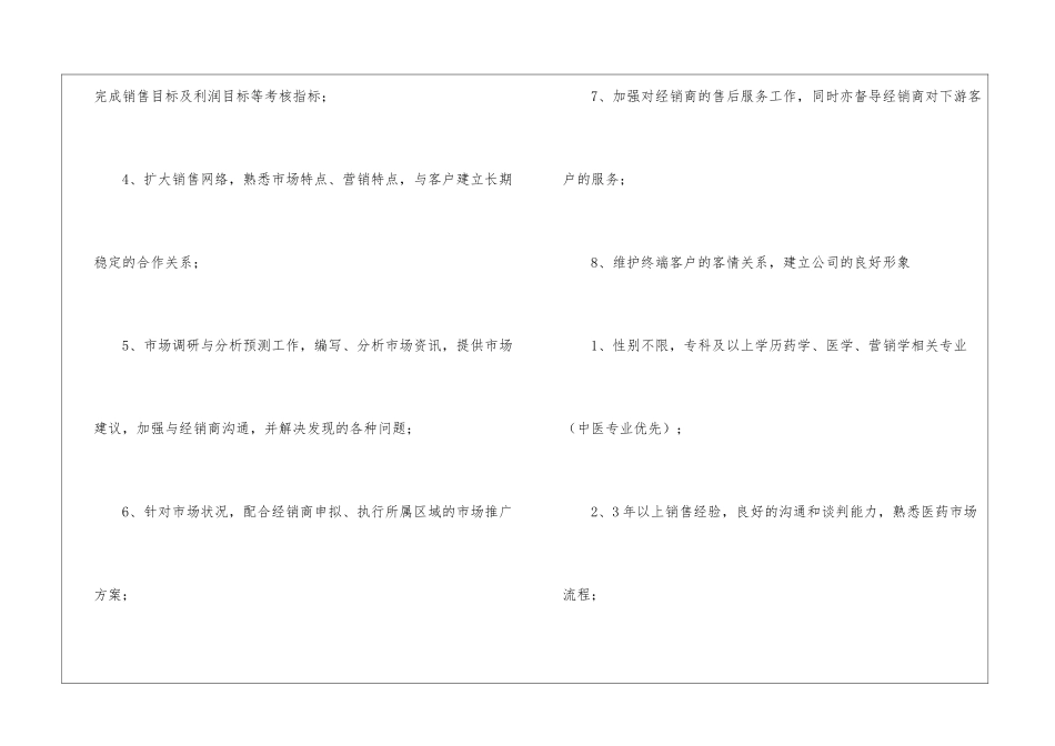北区经理岗位职责_第2页