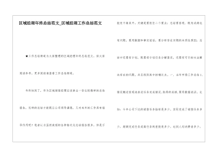 区域经理年终总结范文区域经理工作总结范文