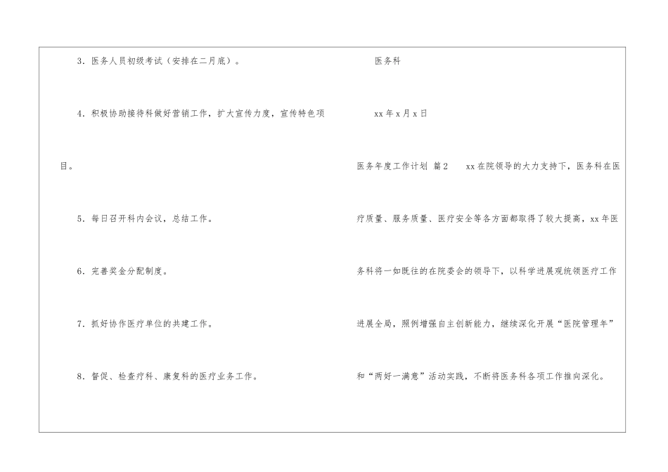 医务年度工作计划5篇_第3页