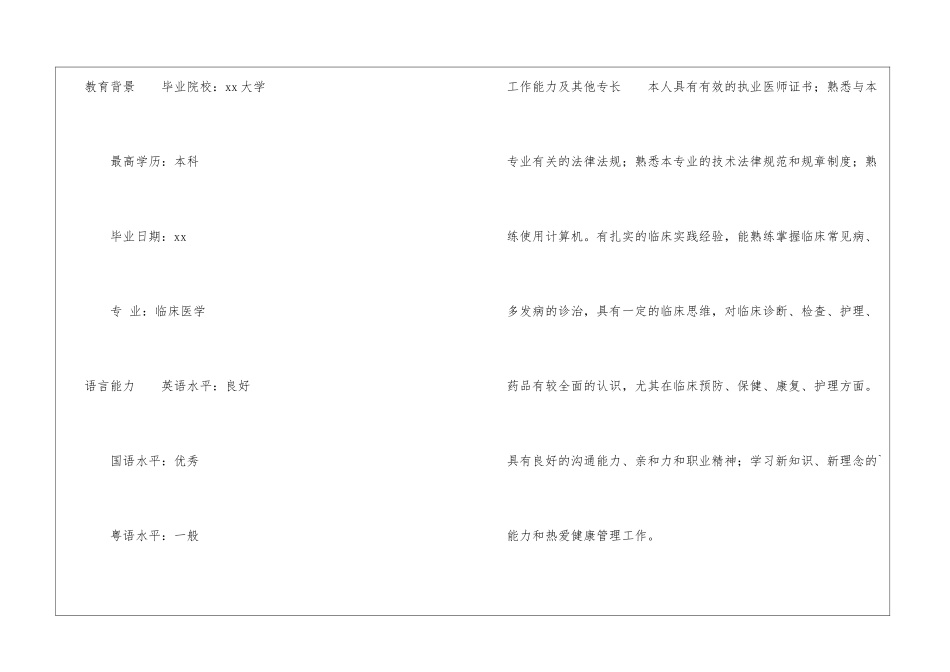 医生求职简历参考_第3页