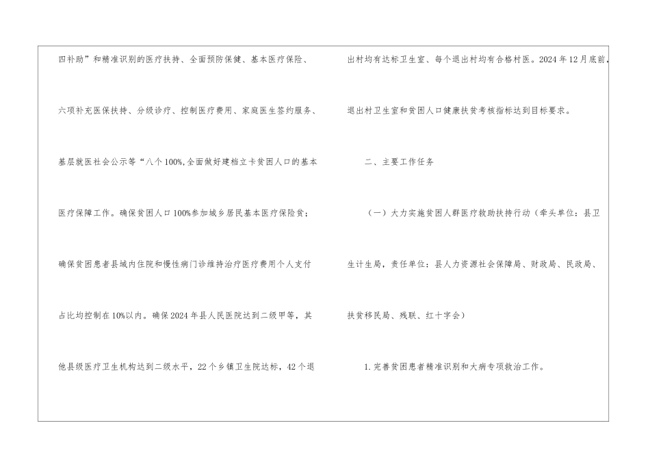 医疗卫生计生扶贫工作方案_第2页