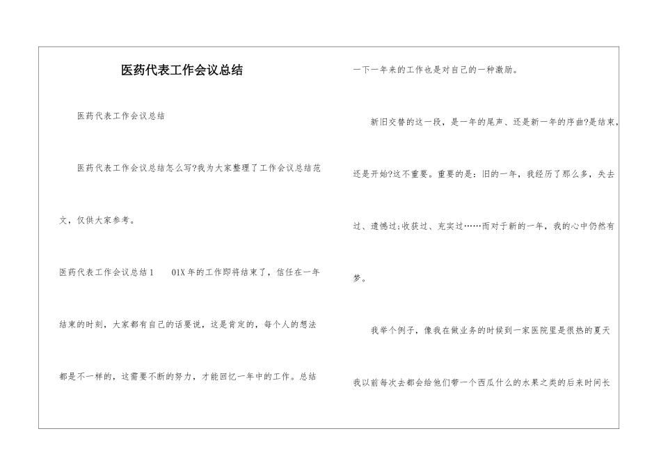 医药代表工作会议总结_第1页