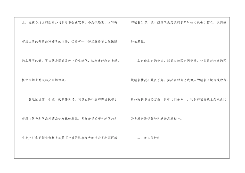 医药销售个人工作计划范例_第2页