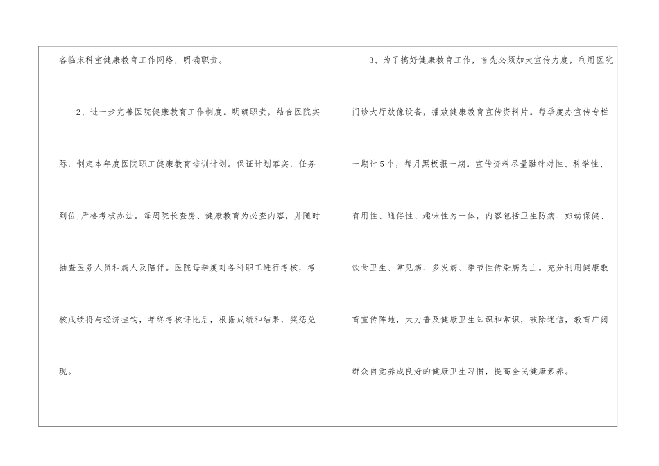 医院2024年健康教育工作计划_第2页