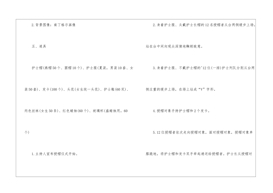医院512护士节授帽仪式方案书_第2页