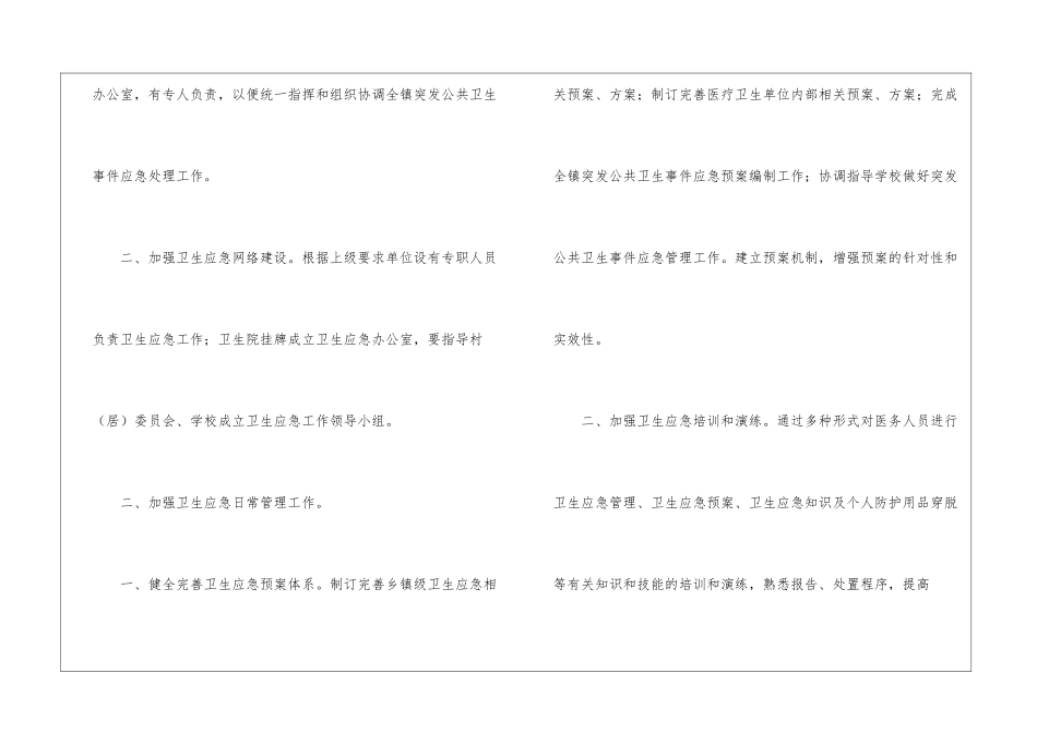 医院卫生应急工作计划_第2页