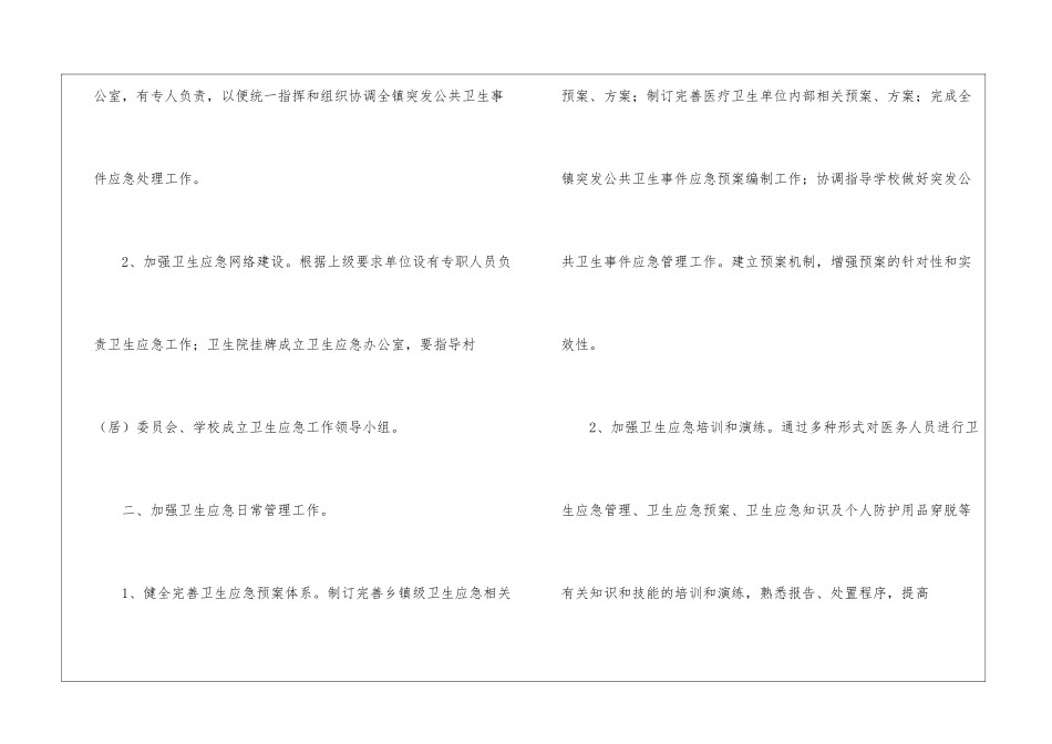 医院卫生应急工作计划六篇_第2页
