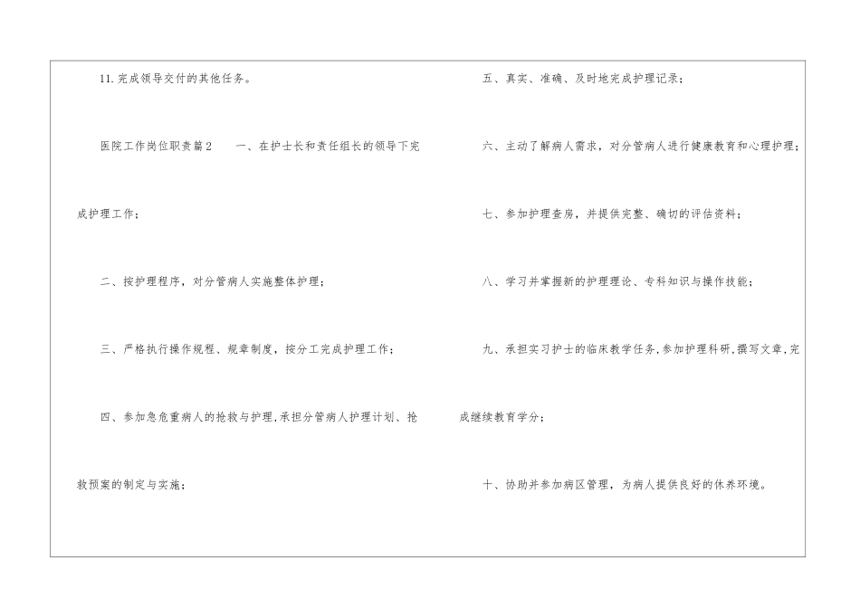 医院工作岗位职责7篇_第3页