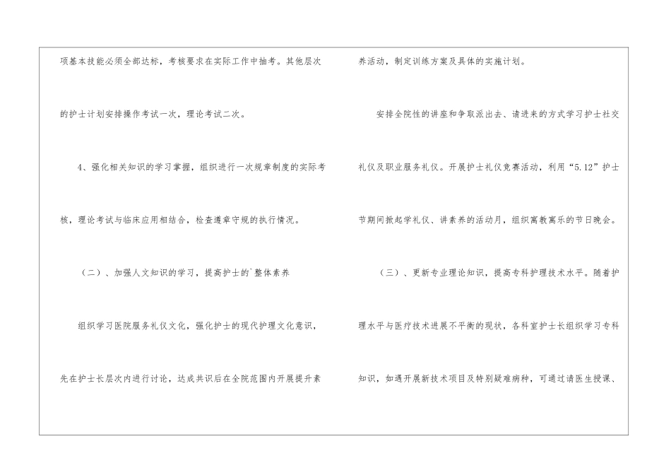 医院护士全年工作计划_第2页