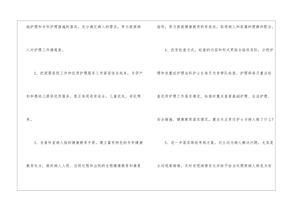 医院护理部工作计划2024_第2页