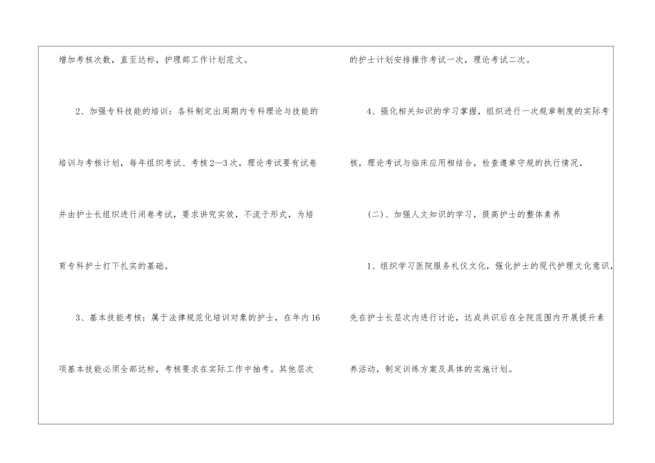 医院护理部工作计划集合6篇_第2页