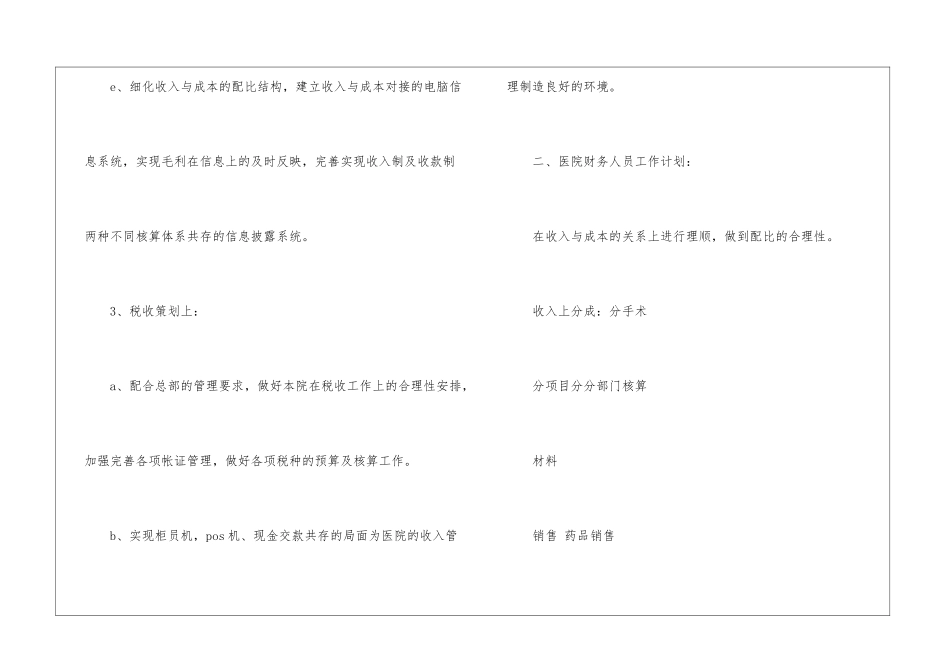 医院财务工作计划集合五篇_第3页