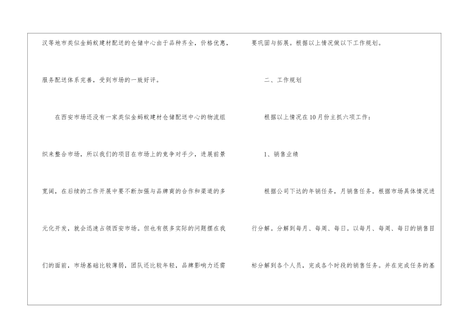 十月份销售工作计划_第2页