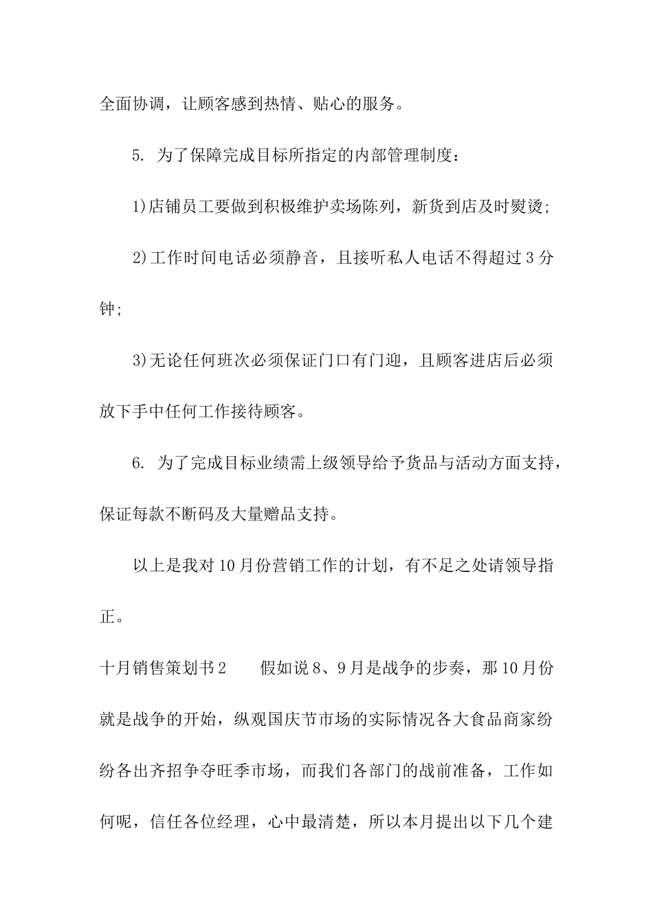 十月销售策划书_第3页