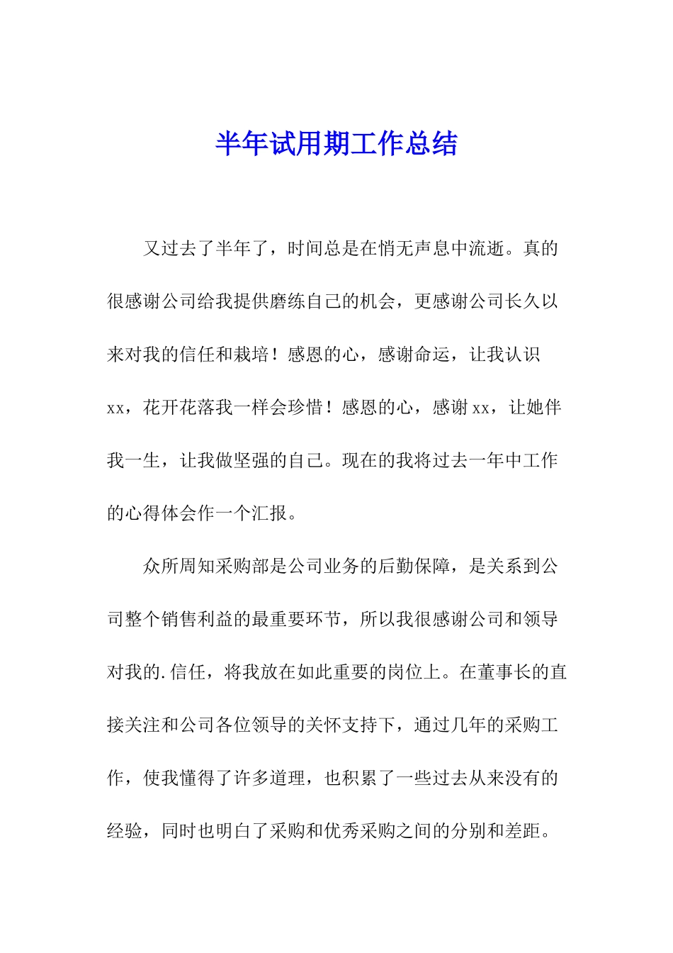 半年试用期工作总结_第1页