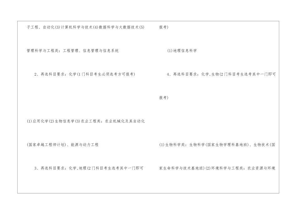 华中农业大学新高考怎么选课华中农业大学新高考选科要求_第3页