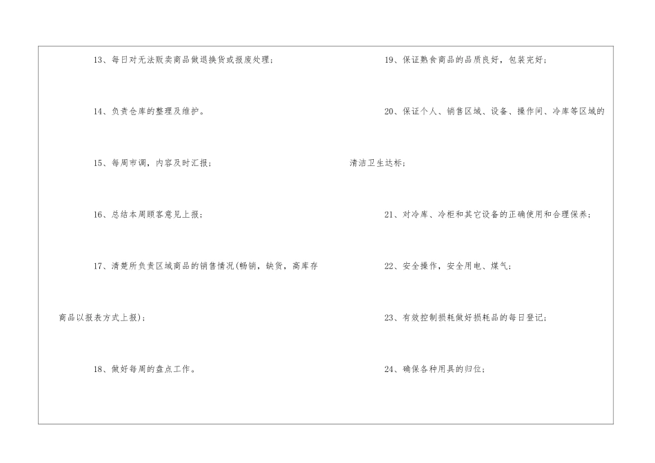 华联超市熟食营业员岗位职责--_第2页