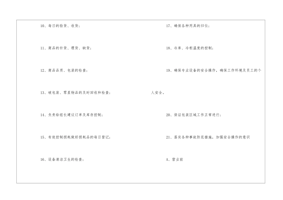 华联超市肉品营业员岗位职责--_第2页