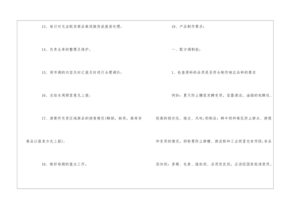 华联超市面包营业员岗位职责--_第2页