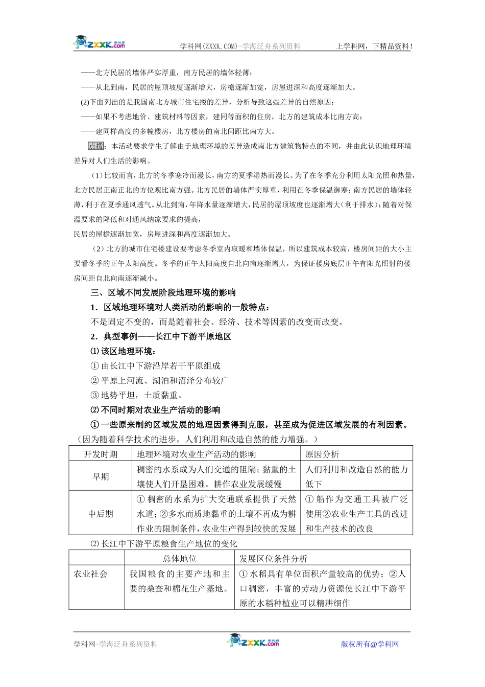 1.1 地理环境对区域发展的影响教案_第3页