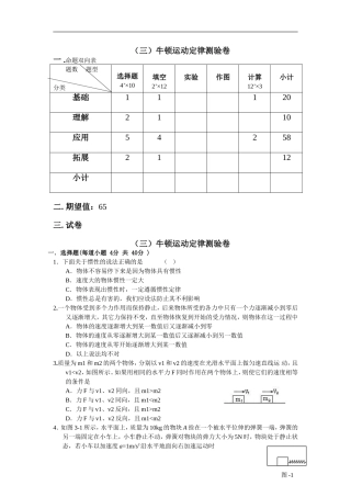 01上海物理高考牛顿运动定律测验卷