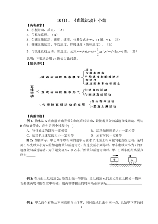 10、直线运动小结