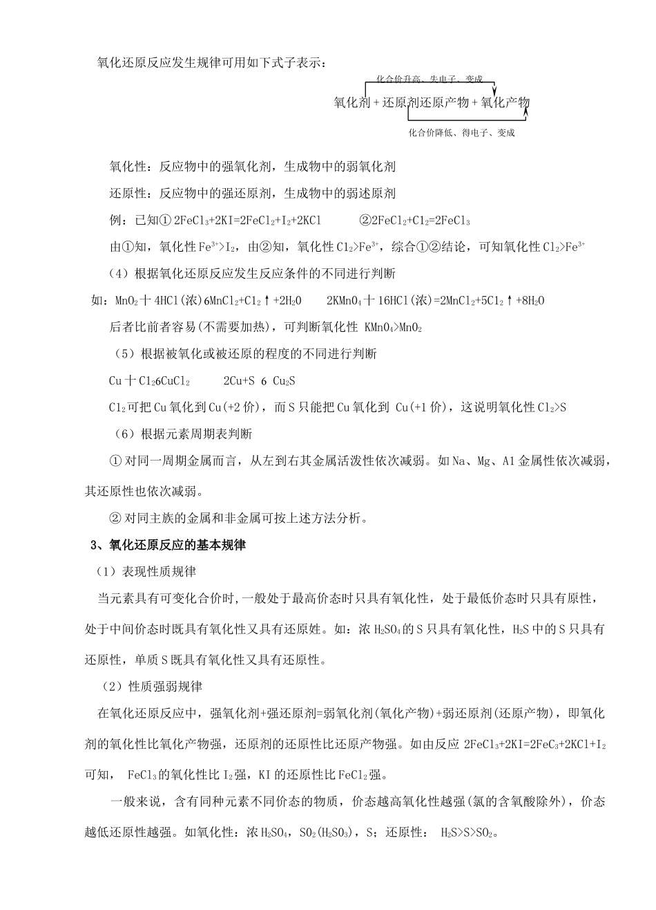 1氧化还原反应的概念与规律_第2页