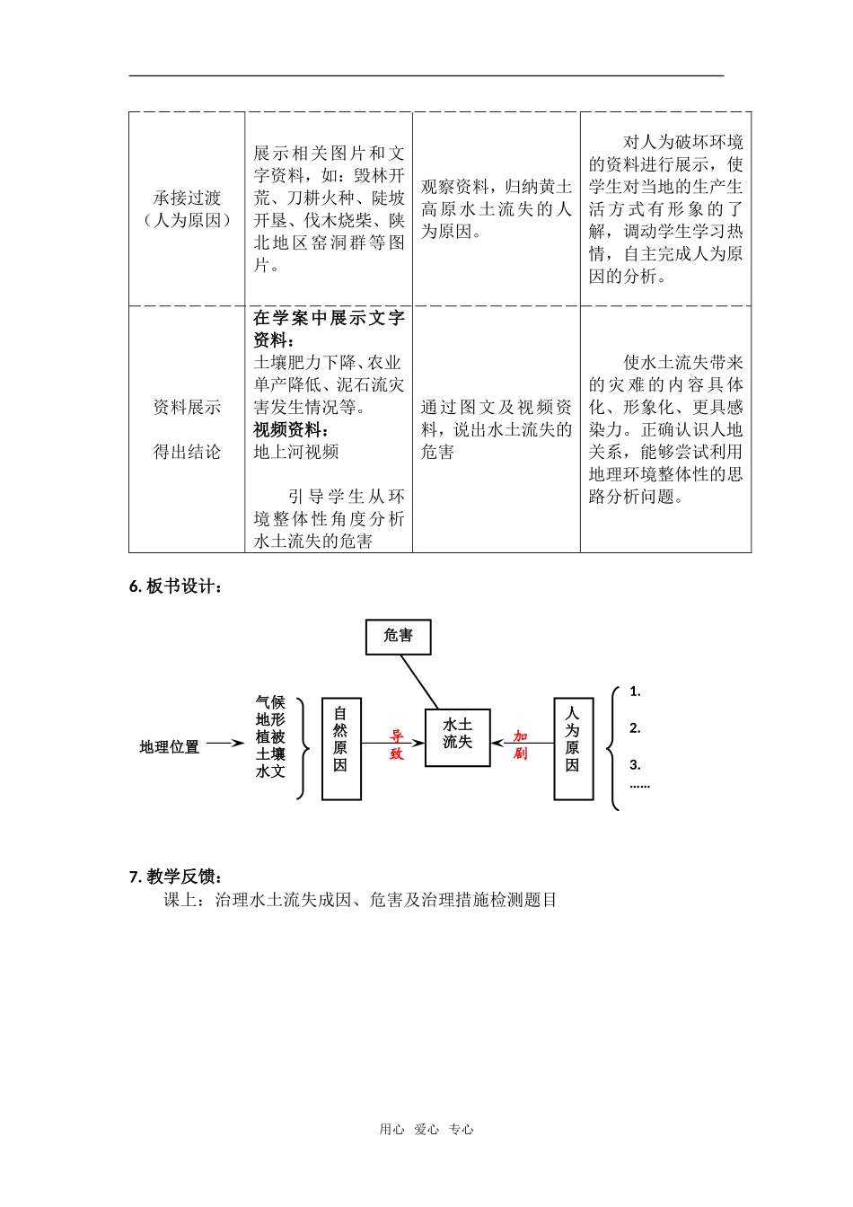 2.1 中国黄土高原水土流失的治理（教案）3_第3页