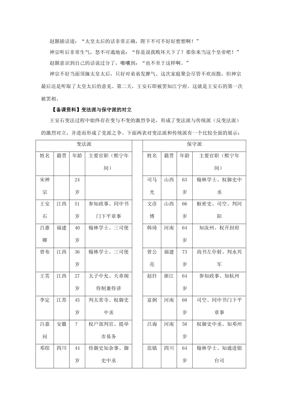 10-11学年高中历史 4.3《王安石变法的历史作用》教案 新人教版选修1_第3页