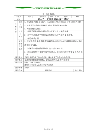1.1元素周期表2课时2