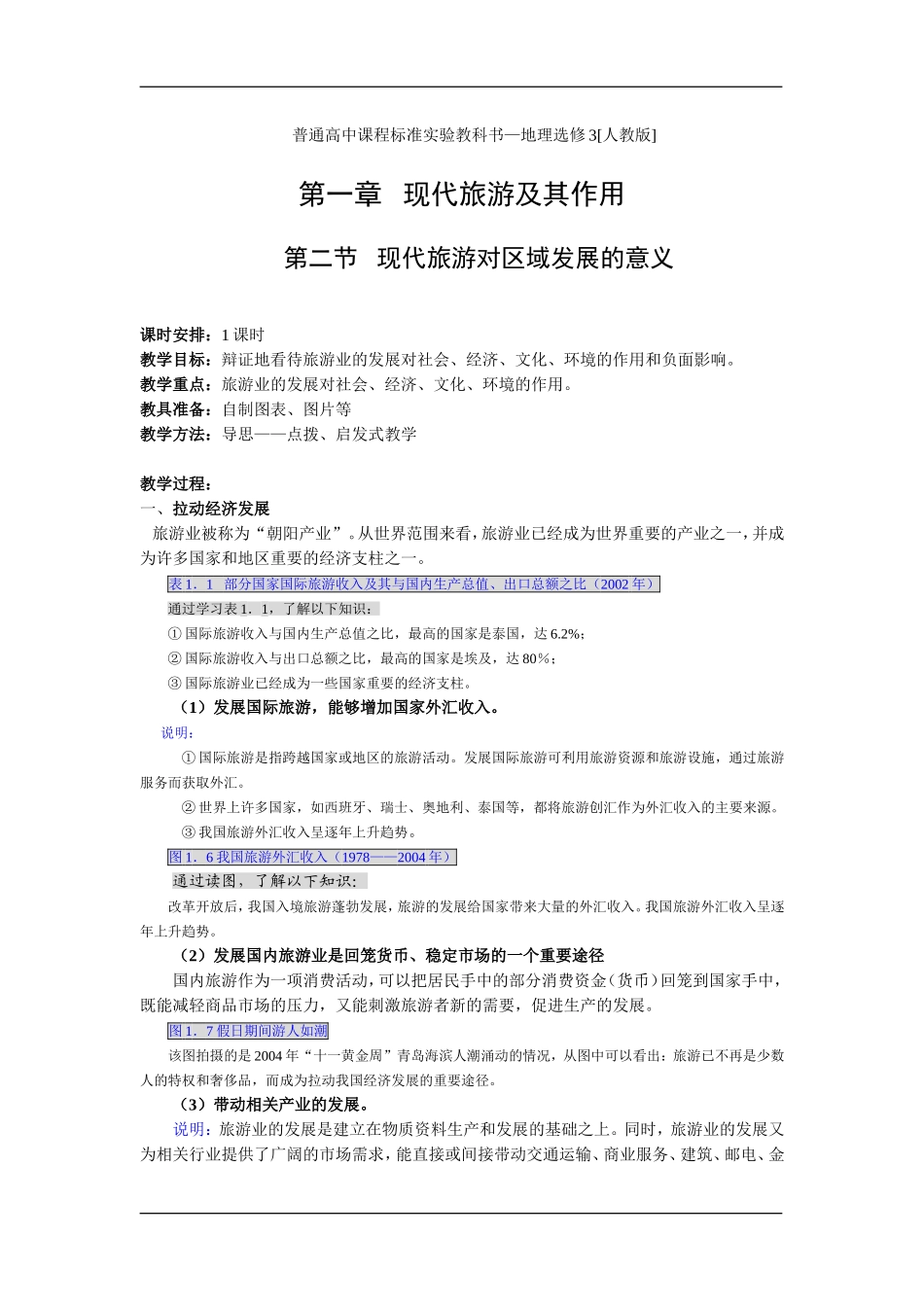 1.2 现代旅游对区域发展的意义_第1页