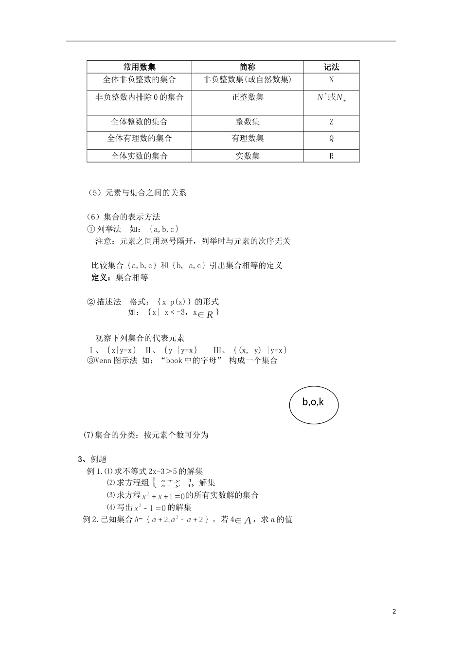 12-13学年高中数学 1.1 集合的含义及其表示14.教案 苏教版必修1_第2页